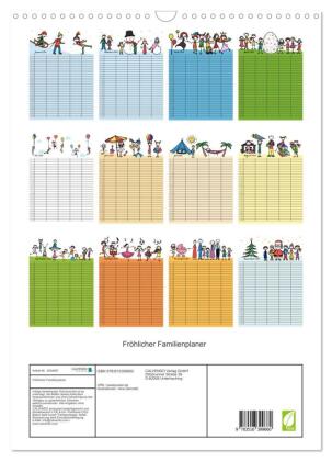 Fröhlicher Familienplaner (Wandkalender 2026 DIN A3 hoch), CALVENDO Monatskalender