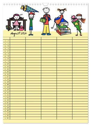Fröhlicher Familienplaner (Wandkalender 2026 DIN A3 hoch), CALVENDO Monatskalender