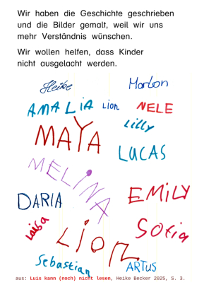 Luis kann (noch) nicht lesen