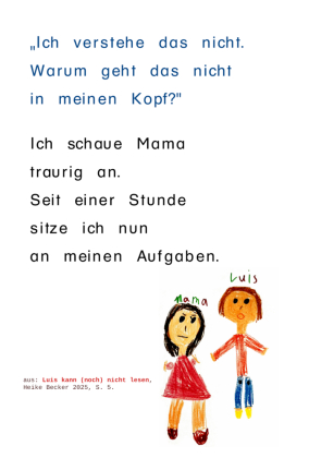 Luis kann (noch) nicht lesen