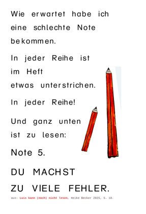Luis kann (noch) nicht lesen