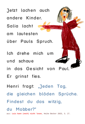 Luis kann (noch) nicht lesen