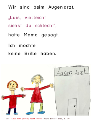 Luis kann (noch) nicht lesen