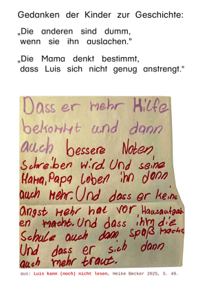 Luis kann (noch) nicht lesen