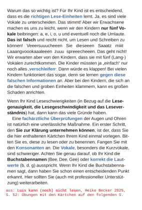 Luis kann (noch) nicht lesen