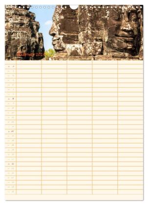 EXOTISCHES SÜDOSTASIEN - Familienplaner 2026 (Wandkalender 2026 DIN A3 hoch), CALVENDO Monatskalender