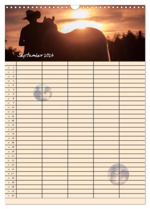 Haflinger Pferde - Stall- und Familienplaner 2026 (Wandkalender 2026 DIN A3 hoch), CALVENDO Monatskalender