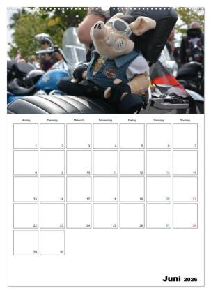 Harley Davidson Familienplaner (Wandkalender 2026 DIN A2 hoch), CALVENDO Monatskalender