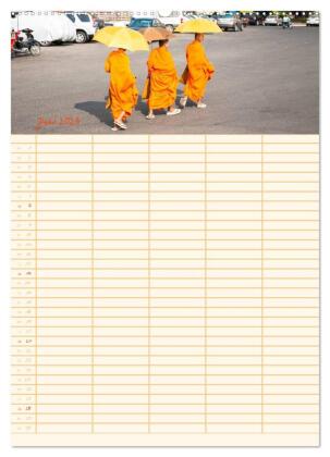 EXOTISCHES SÜDOSTASIEN - Familienplaner 2026 (Wandkalender 2026 DIN A2 hoch), CALVENDO Monatskalender