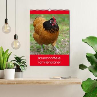 Bauernhoftiere Familienplaner (Wandkalender 2026 DIN A3 hoch), CALVENDO Monatskalender