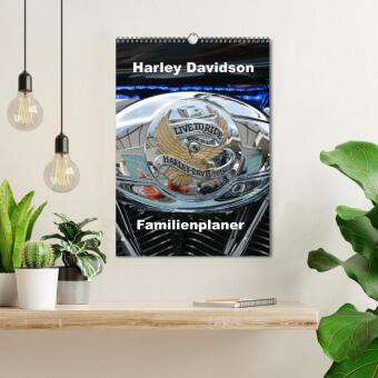 Harley Davidson Familienplaner (Wandkalender 2026 DIN A3 hoch), CALVENDO Monatskalender
