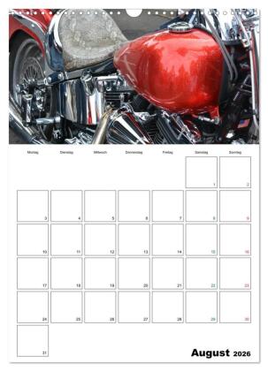 Harley Davidson Familienplaner (Wandkalender 2026 DIN A3 hoch), CALVENDO Monatskalender