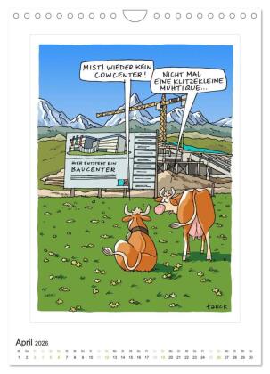 Betongold lacht - Cartoons (Wandkalender 2026 DIN A4 hoch), CALVENDO Monatskalender