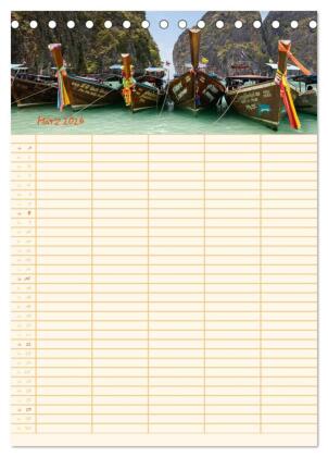 EXOTISCHES SÜDOSTASIEN - Familienplaner 2026 (Tischkalender 2026 DIN A5 hoch), CALVENDO Monatskalender