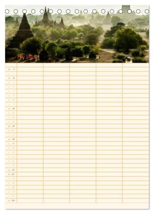EXOTISCHES SÜDOSTASIEN - Familienplaner 2026 (Tischkalender 2026 DIN A5 hoch), CALVENDO Monatskalender