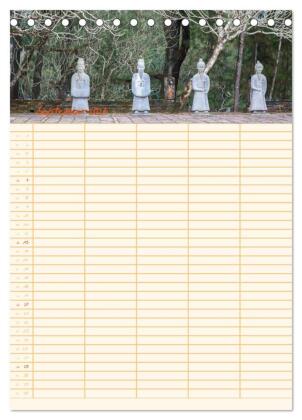 EXOTISCHES SÜDOSTASIEN - Familienplaner 2026 (Tischkalender 2026 DIN A5 hoch), CALVENDO Monatskalender