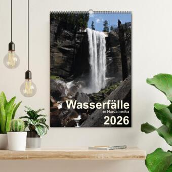 Wasserfälle in Nordamerika 2026 (Wandkalender 2026 DIN A2 hoch), CALVENDO Monatskalender