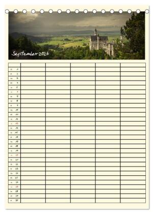 Urlaubsparadiese - Familienplaner (Tischkalender 2026 DIN A5 hoch), CALVENDO Monatskalender