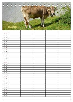 Bauernhoftiere Familienplaner (Tischkalender 2026 DIN A5 hoch), CALVENDO Monatskalender