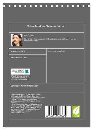 Schottland für Naturliebhaber (Tischkalender 2026 DIN A5 hoch), CALVENDO Monatskalender