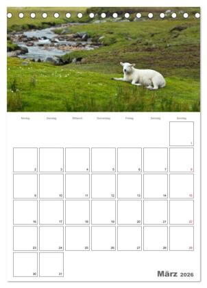Schottland für Naturliebhaber (Tischkalender 2026 DIN A5 hoch), CALVENDO Monatskalender