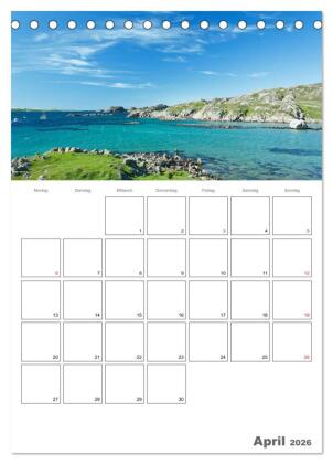Schottland für Naturliebhaber (Tischkalender 2026 DIN A5 hoch), CALVENDO Monatskalender