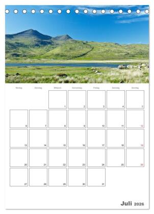 Schottland für Naturliebhaber (Tischkalender 2026 DIN A5 hoch), CALVENDO Monatskalender