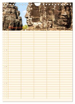 EXOTISCHES SÜDOSTASIEN - Familienplaner 2026 (Wandkalender 2026 DIN A4 hoch), CALVENDO Monatskalender