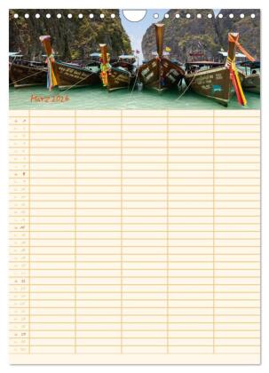 EXOTISCHES SÜDOSTASIEN - Familienplaner 2026 (Wandkalender 2026 DIN A4 hoch), CALVENDO Monatskalender