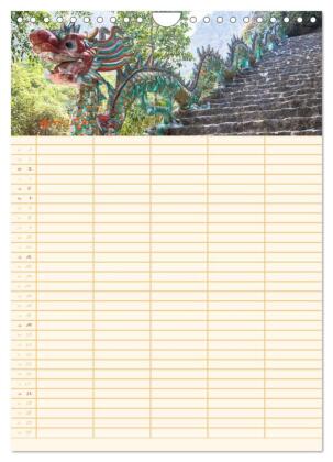 EXOTISCHES SÜDOSTASIEN - Familienplaner 2026 (Wandkalender 2026 DIN A4 hoch), CALVENDO Monatskalender