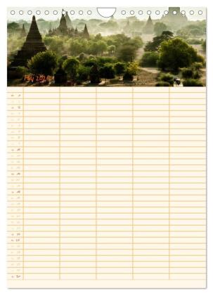 EXOTISCHES SÜDOSTASIEN - Familienplaner 2026 (Wandkalender 2026 DIN A4 hoch), CALVENDO Monatskalender