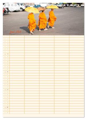 EXOTISCHES SÜDOSTASIEN - Familienplaner 2026 (Wandkalender 2026 DIN A4 hoch), CALVENDO Monatskalender