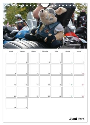 Harley Davidson Familienplaner (Wandkalender 2026 DIN A4 hoch), CALVENDO Monatskalender