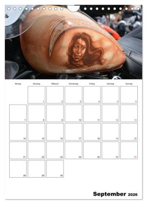 Harley Davidson Familienplaner (Wandkalender 2026 DIN A4 hoch), CALVENDO Monatskalender