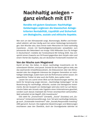 Anlegen mit ETF