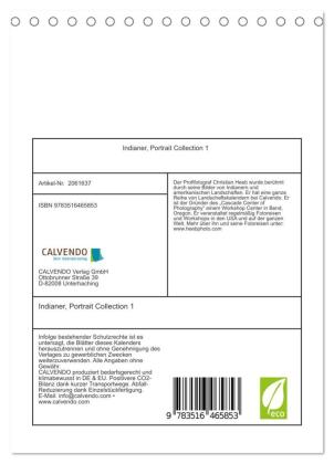 Indianer, Portrait Collection 1 (Tischkalender 2026 DIN A5 hoch), CALVENDO Monatskalender