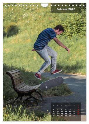 Mit dem Skateboard unterwegs (Wandkalender 2026 DIN A4 hoch), CALVENDO Monatskalender