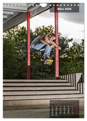 Mit dem Skateboard unterwegs (Wandkalender 2026 DIN A4 hoch), CALVENDO Monatskalender
