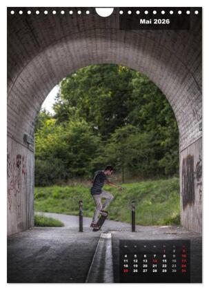Mit dem Skateboard unterwegs (Wandkalender 2026 DIN A4 hoch), CALVENDO Monatskalender