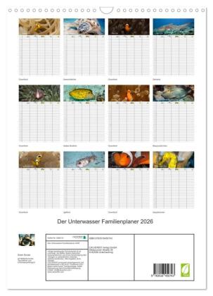 Der Unterwasser Familienplaner 2026 (Wandkalender 2026 DIN A3 hoch), CALVENDO Monatskalender