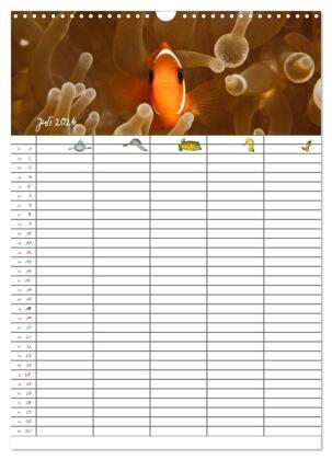 Der Unterwasser Familienplaner 2026 (Wandkalender 2026 DIN A3 hoch), CALVENDO Monatskalender