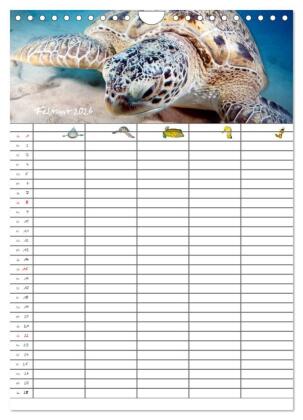 Der Unterwasser Familienplaner 2026 (Wandkalender 2026 DIN A4 hoch), CALVENDO Monatskalender