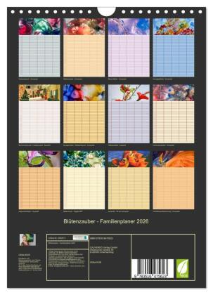 Blütenzauber - Familienplaner 2026 (Wandkalender 2026 DIN A4 hoch), CALVENDO Monatskalender