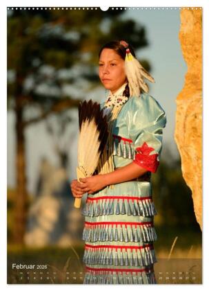 INDIANER Portrait Collection 2 (hochwertiger Premium Wandkalender 2026 DIN A2 hoch), Kunstdruck in Hochglanz