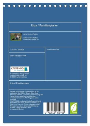 Ibiza / Familienplaner (Tischkalender 2026 DIN A5 hoch), CALVENDO Monatskalender