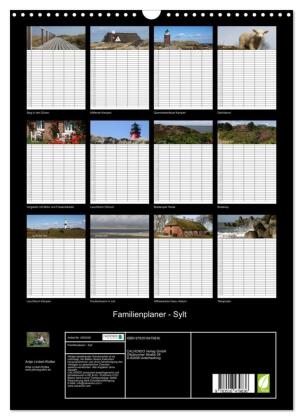 Familienplaner - Sylt (Wandkalender 2026 DIN A3 hoch), CALVENDO Monatskalender