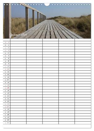 Familienplaner - Sylt (Wandkalender 2026 DIN A3 hoch), CALVENDO Monatskalender