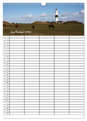 Familienplaner - Sylt (Wandkalender 2026 DIN A3 hoch), CALVENDO Monatskalender