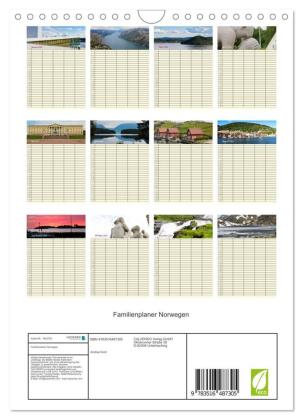 Familienplaner Norwegen (Wandkalender 2026 DIN A4 hoch), CALVENDO Monatskalender
