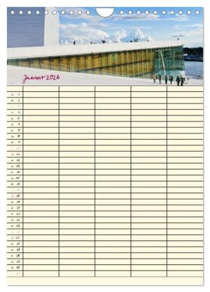 Familienplaner Norwegen (Wandkalender 2026 DIN A4 hoch), CALVENDO Monatskalender